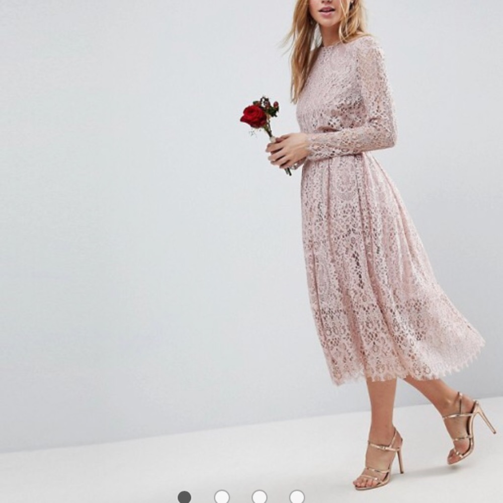 Asos Lace Midi Dress